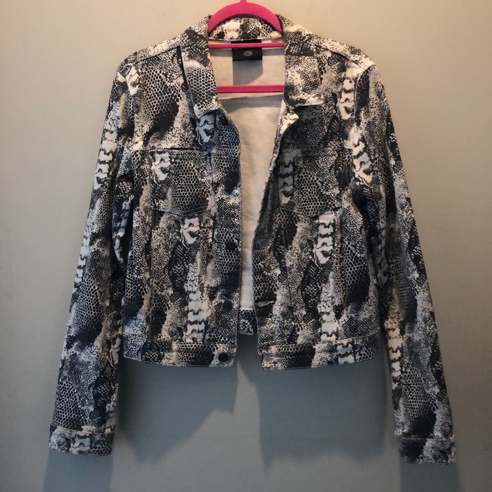 Urban Outfitters Snake Print Denim Jacket